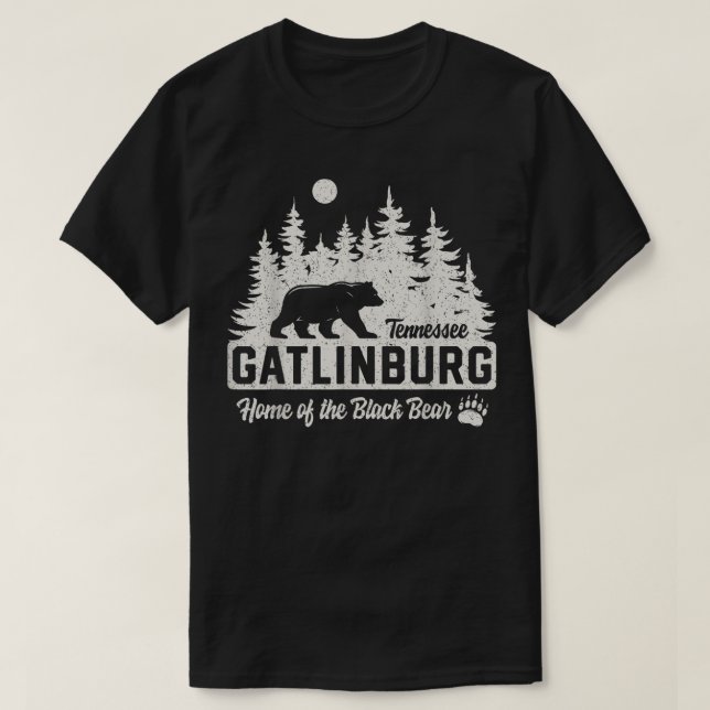Camiseta Gatlinburg Tennessee Black Bear Great Smoth Mounta (Diseño del anverso)
