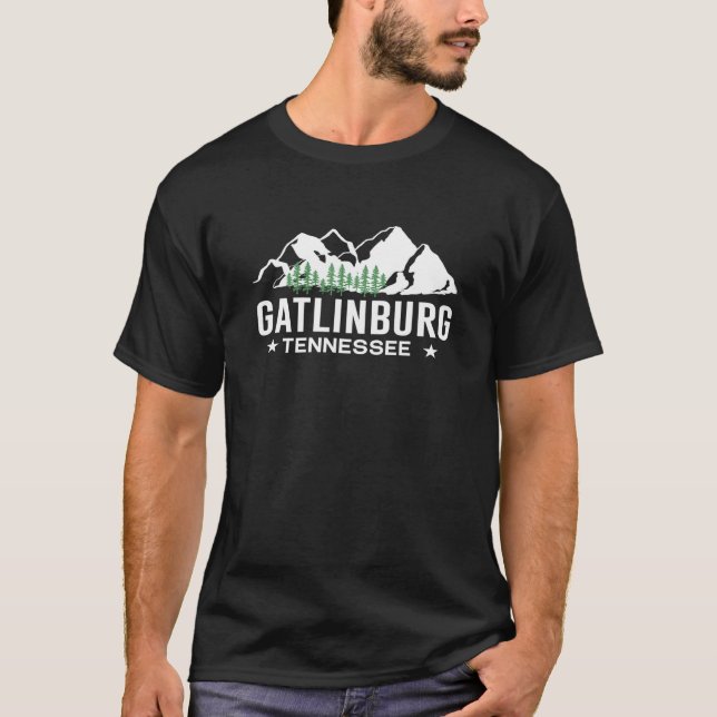 Camiseta Gatlinburg Tennessee Great Smoky Mountains al aire (Anverso)