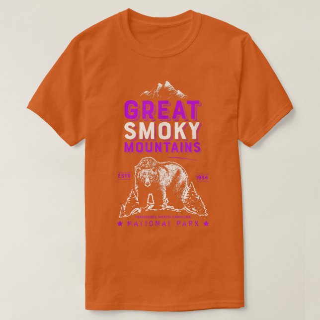 Camiseta Gatlinburg Tennessee Great Smoky Mountains Souveni (Diseño del anverso)