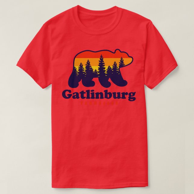 Camiseta Gatlinburg Tennessee Oso Grandes Montañas Humeante (Diseño del anverso)
