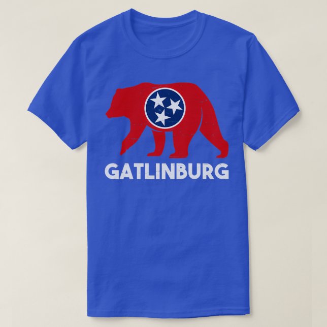 Camiseta Gatlinburg Tennessee TN Black Bear Shaped State Fl (Diseño del anverso)
