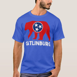 Camiseta Gatlinburg Tennessee TN Black Bear Shaped State Fl