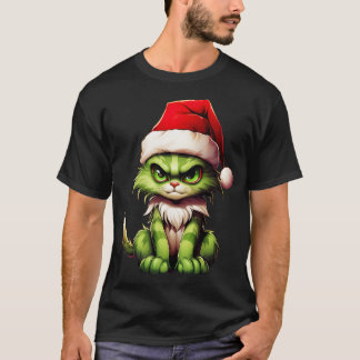 Camiseta Gato 1 de Navidades verdes