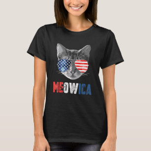 Camiseta Gato 4 de julio   Meowica Merica Hombres Usa Ameri