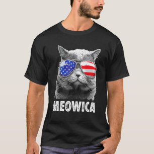 Camiseta Gato 4 de julio S Meowica Merica Hombres Usa Ameri