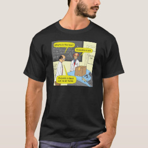 Camiseta gato 505 en dibujo animado de la física de la caja