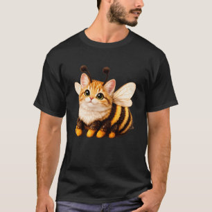 Camiseta Gato Abeja Divertido Amante De Memes De Animales L