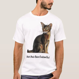 Camiseta Gato Abisinio Crea tu propio texto personalizado 