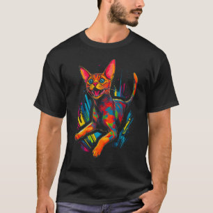 Camiseta Gato Abisinio Pop Art