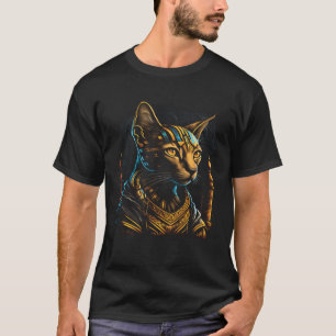 Camiseta Gato abissiniano adorado con faraón Gato abisano O