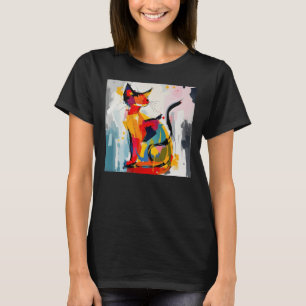 Camiseta Gato abstracto