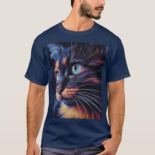 Camiseta Gato abstracto (Anverso)