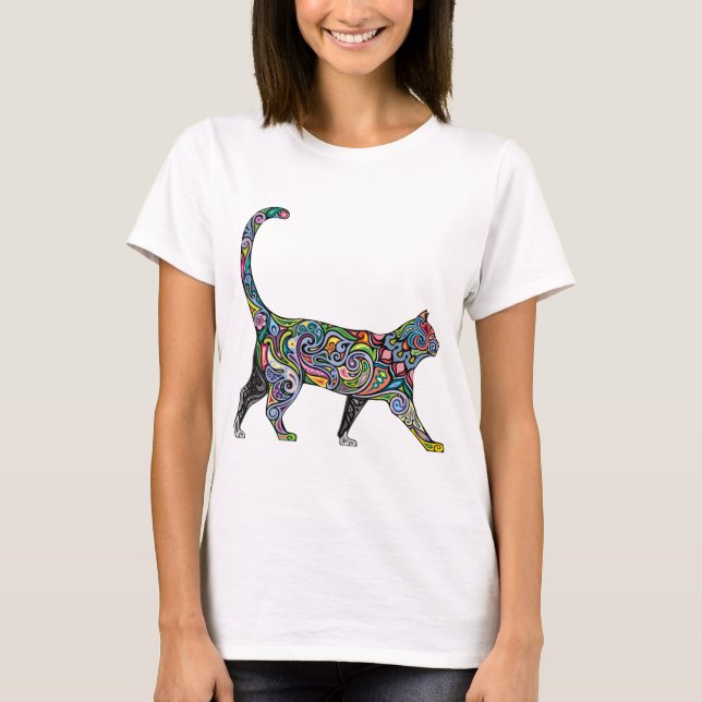 Camiseta Gato abstracto (Anverso)