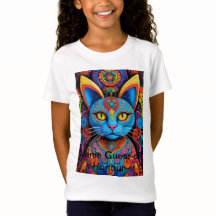 Gato abstracto con ojos amarillos