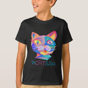 Camiseta Gato abstracto divertido de Pico Art
