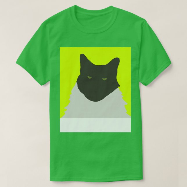 Camiseta Gato abstracto en amarillo (Diseño del anverso)