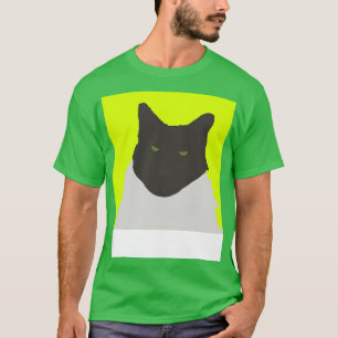 Camiseta Gato abstracto en amarillo