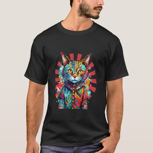 Camiseta Gato abstracto gatito minino (Anverso)
