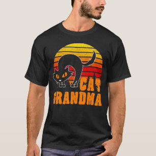 Camiseta Gato Abuela Vieja Ochenta Estilo Gato Retro Furios