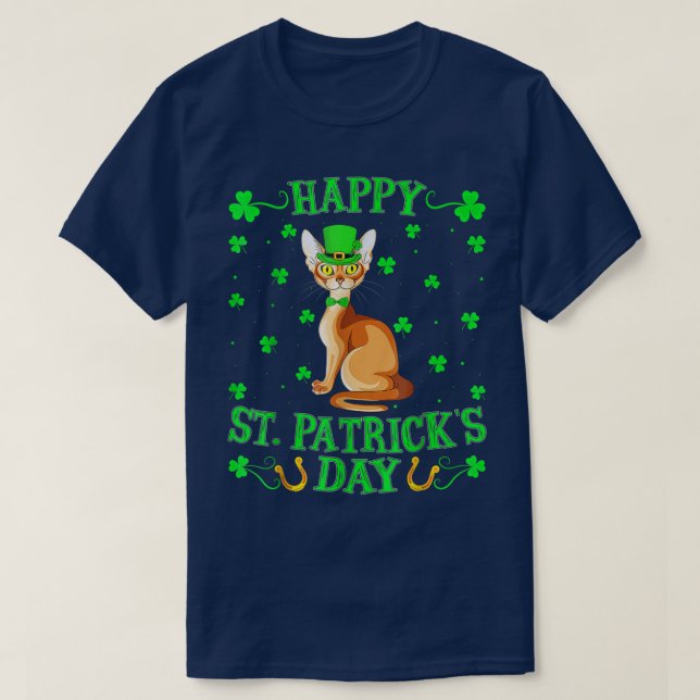 Camiseta Gato Abysinian Lover Leprechaun Abyssinian St (Diseño del anverso)