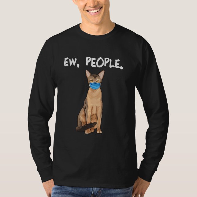 Camiseta Gato Abysiniano De Ew Gato Con Máscara De Cara (Anverso)