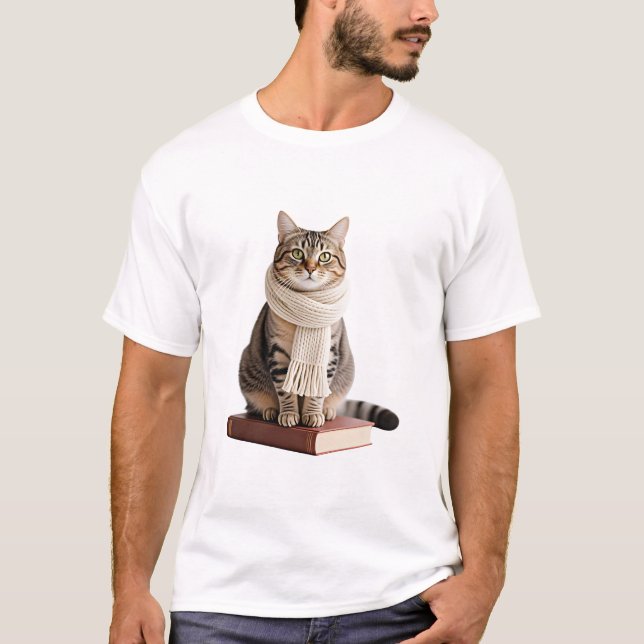 Camiseta Gato académico (Anverso)