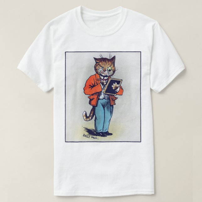 Camiseta Gato académico, Louis Wain (Diseño del anverso)