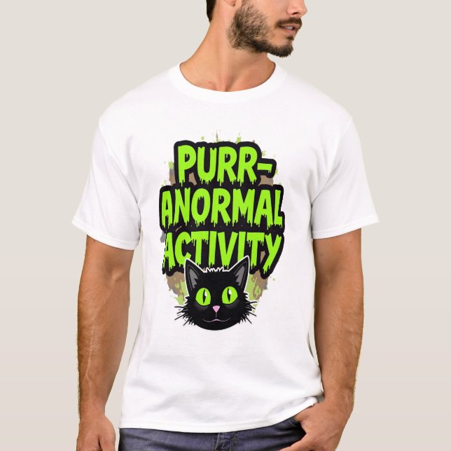 Camiseta Gato Actividad Purr-anormal (Anverso)