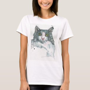 Camiseta Gato acuarela