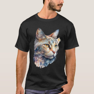 Camiseta Gato acuarela original único adorable lindo 7