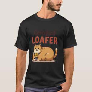 Camiseta Gato Acurrucado Panza de Gato Divertido Felino Ado