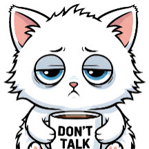 Gato adicto al café