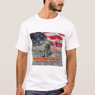 Camiseta Gato Adopta a Veterano para Amistad de por Vida