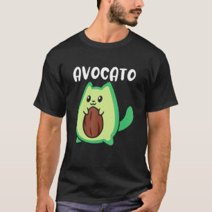 Camiseta Gato adorable aguacate Señora gato vegana padre ga