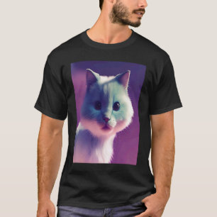 Camiseta Gato Adorable Cachorro Lindo Suave Blanco como la 