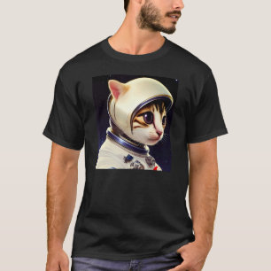 Camiseta Gato Adorable con Casco de Astronauta para Gato y 