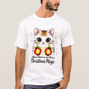 Camiseta Gato Adorable con Linternas - Año Nuevo Lunar Fest