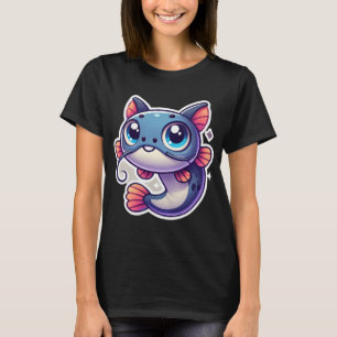 Camiseta Gato Adorable de Cabeza Plana