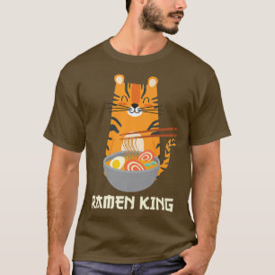 Camiseta Gato adorable de deliciosos fideos de Ramen King 