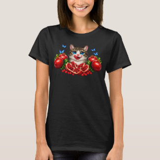Camiseta Gato Adorable de Ojos Azules con Granadas 