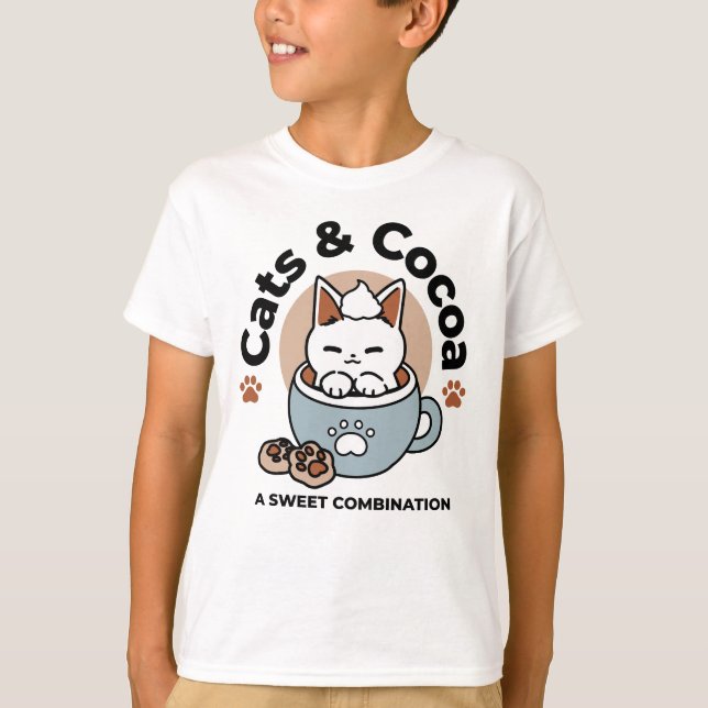 Camiseta Gato adorable en diseño de vacaciones de peluche - (Anverso)