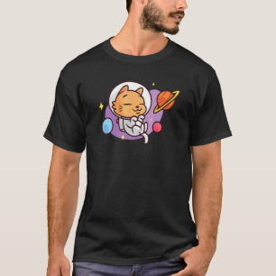 Camiseta Gato Adorable en el Espacio - Hora de una Siesta G