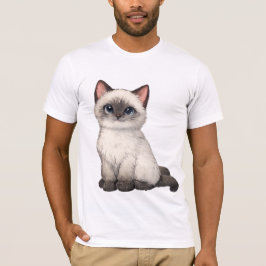 Camiseta Gato Adorable en un Cuenco de Peces