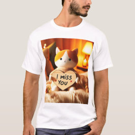 Camiseta Gato Adorable Enjuiciado con mensaje de corazón