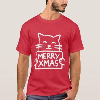 Camiseta Gato Adorable Feliz Navidad