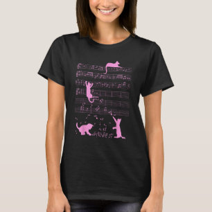 Camiseta Gato Adorable Gatito Tocando Nota Musical Clave Ro