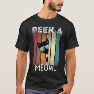 Camiseta Gato Adorable Peek A Meow
