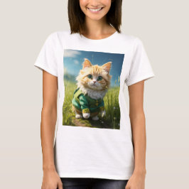 Camiseta Gato Adorable Sprite De Grassland | Grasa A con so