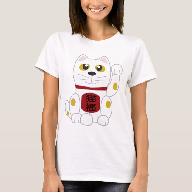 Camiseta gato afortunado (Anverso)
