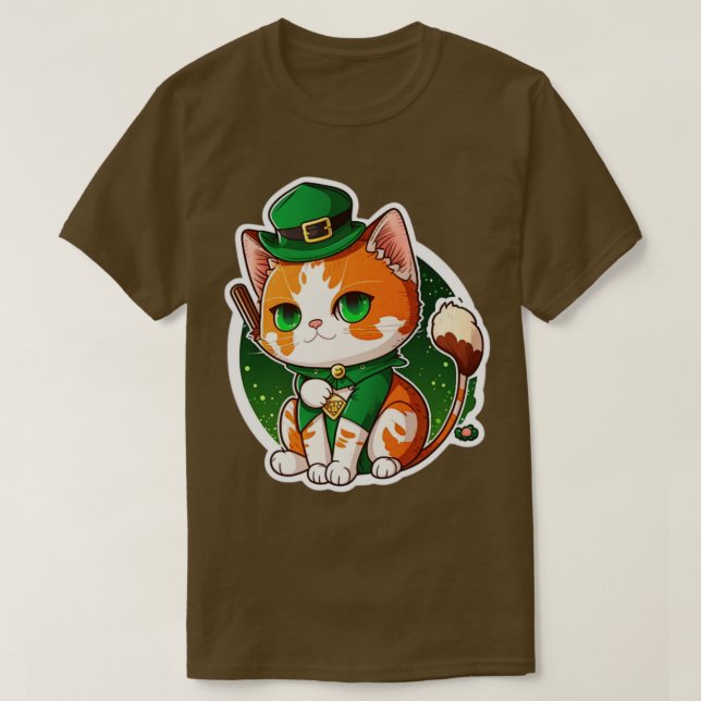 Camiseta Gato afortunado de St Patricks (Diseño del anverso)